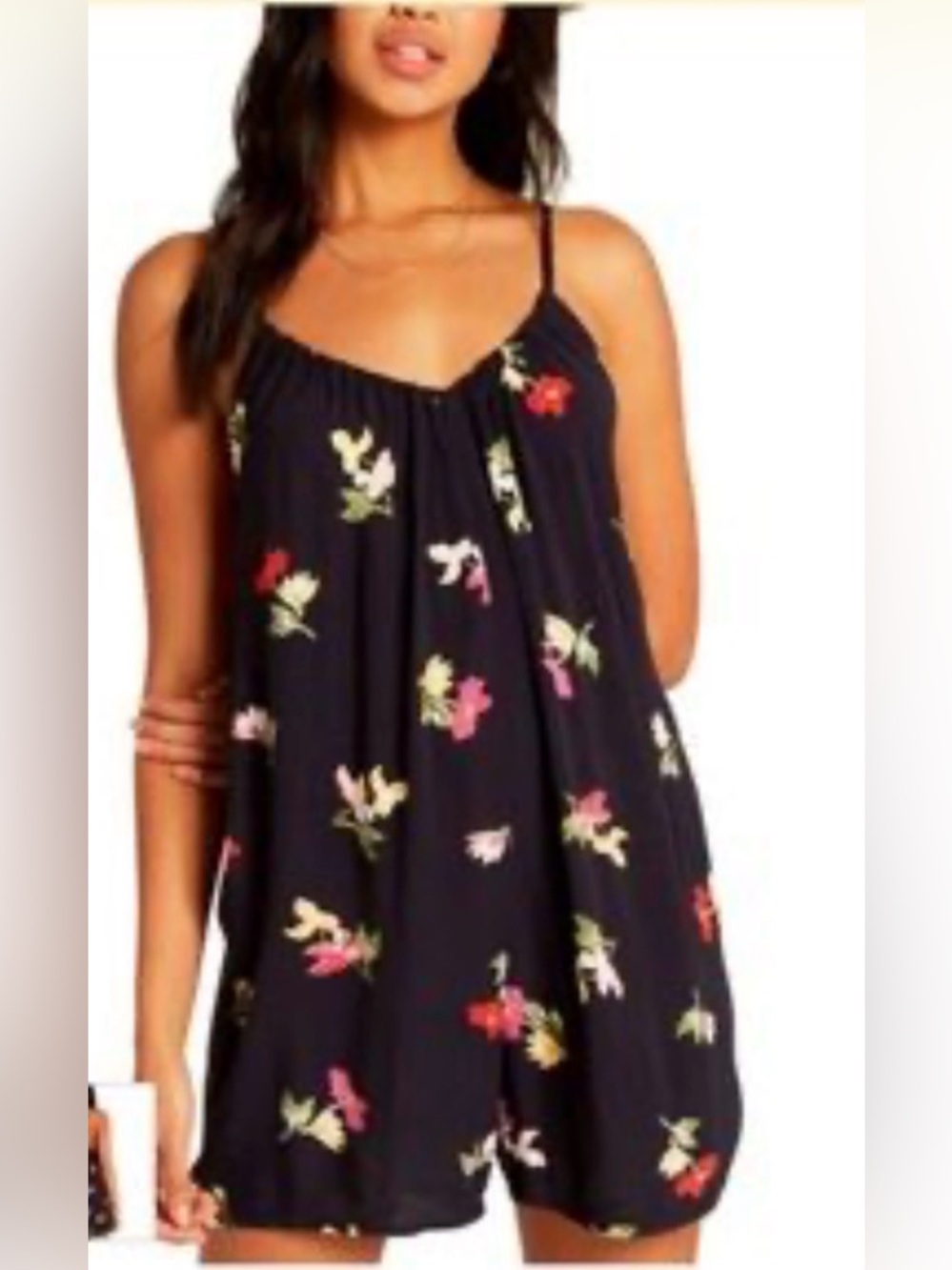 BILLABONG Women's Black
Floral Romper Size S summer floral chic